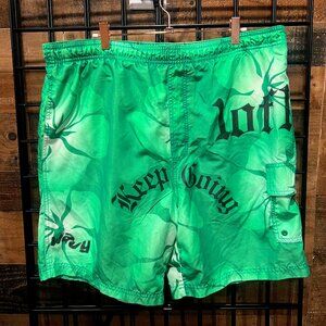 Vintage Green Swim Trunks Customized